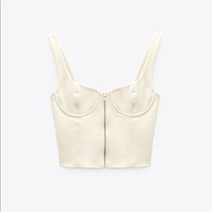 Zara plush corset top NWT